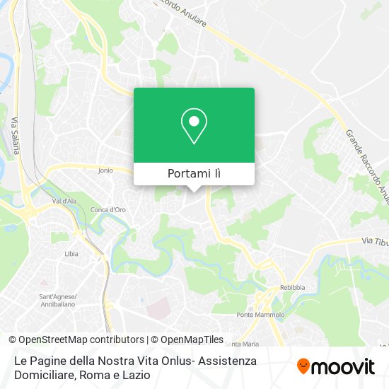 Mappa Le Pagine della Nostra Vita Onlus- Assistenza Domiciliare