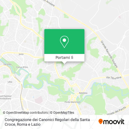 Mappa Congregazione dei Canonici Regolari della Santa Croce