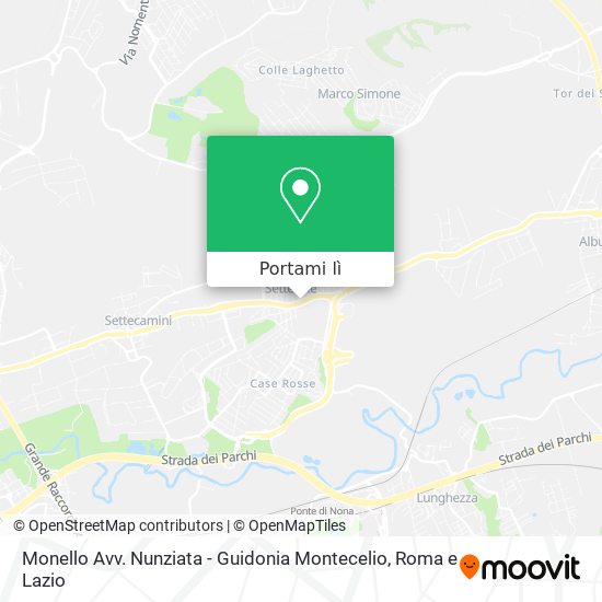 Mappa Monello Avv. Nunziata - Guidonia Montecelio
