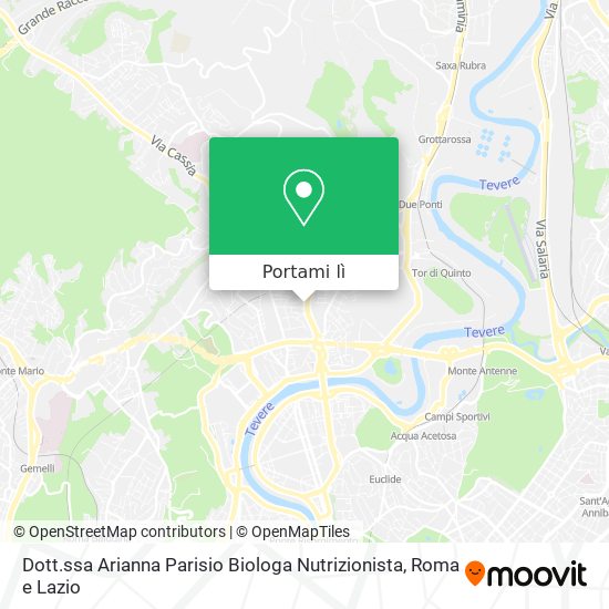 Mappa Dott.ssa Arianna Parisio Biologa Nutrizionista