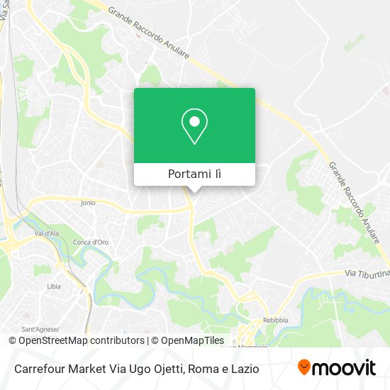 Mappa Carrefour Market Via Ugo Ojetti