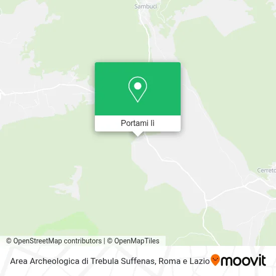 Mappa Area Archeologica di Trebula Suffenas
