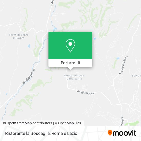 Mappa Ristorante la Boscaglia