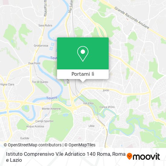 Mappa Istituto Comprensivo V.le Adriatico 140 Roma
