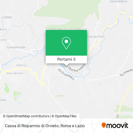 Mappa Cassa di Risparmio di Orvieto