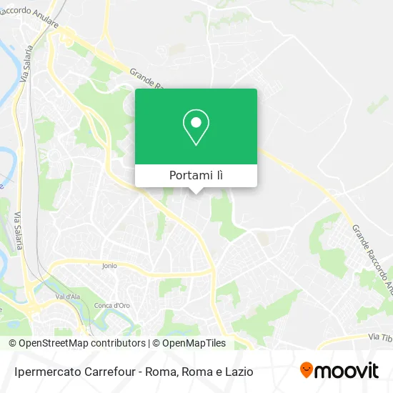 Mappa Ipermercato Carrefour - Roma