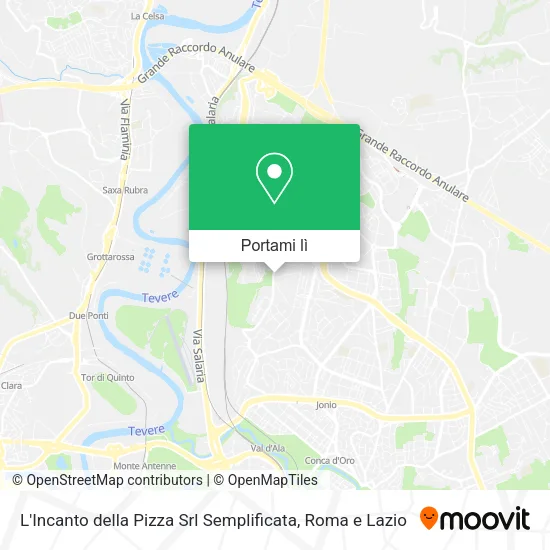 Mappa L'Incanto della Pizza Srl Semplificata