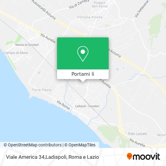 Mappa Viale America 34,Ladispoli