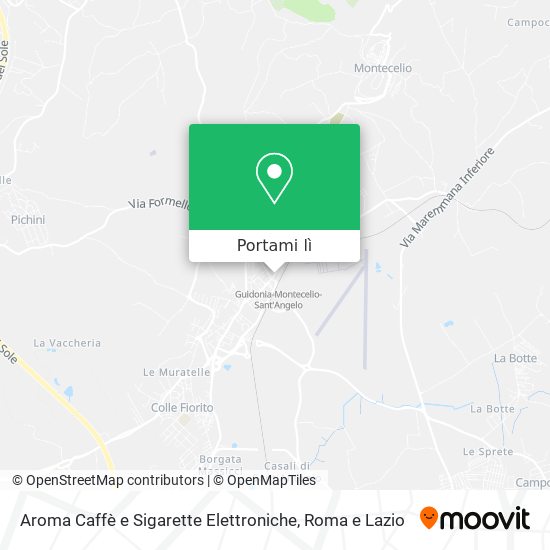 Mappa Aroma Caffè e Sigarette Elettroniche