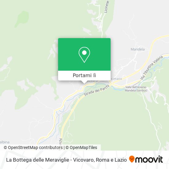 Mappa La Bottega delle Meraviglie - Vicovaro