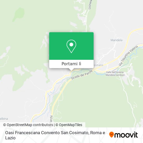 Mappa Oasi Francescana Convento San Cosimato