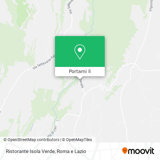 Mappa Ristorante Isola Verde