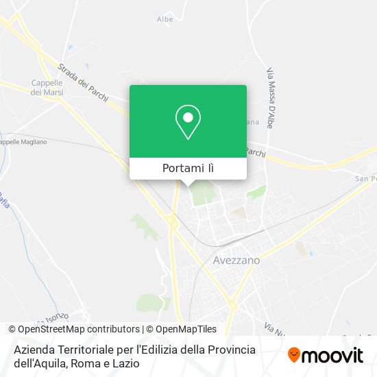 Mappa Azienda Territoriale per l'Edilizia della Provincia dell'Aquila