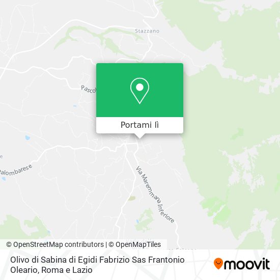 Mappa Olivo di Sabina di Egidi Fabrizio Sas Frantonio Oleario