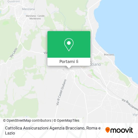 Mappa Cattolica Assicurazioni Agenzia Bracciano