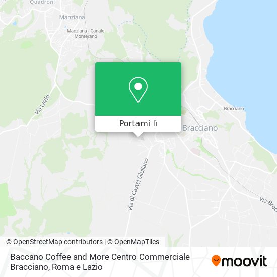 Mappa Baccano Coffee and More Centro Commerciale Bracciano