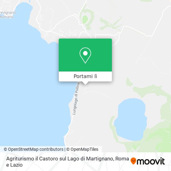 Mappa Agriturismo il Castoro sul Lago di Martignano