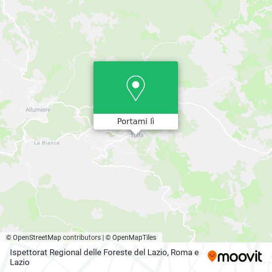 Mappa Ispettorat Regional delle Foreste del Lazio