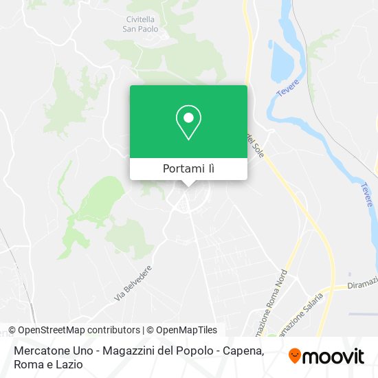 Mappa Mercatone Uno - Magazzini del Popolo - Capena