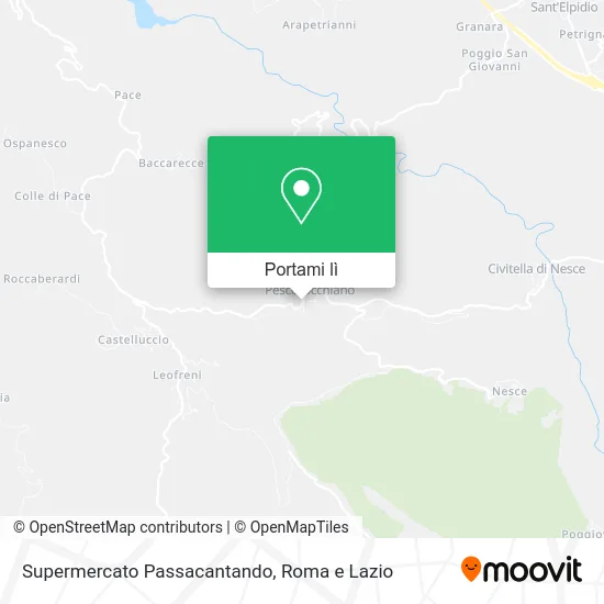 Mappa Supermercato Passacantando