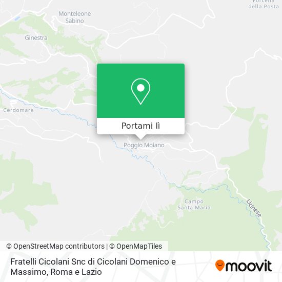 Mappa Fratelli Cicolani Snc di Cicolani Domenico e Massimo