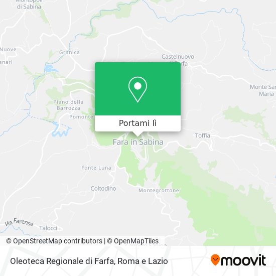 Mappa Oleoteca Regionale di Farfa