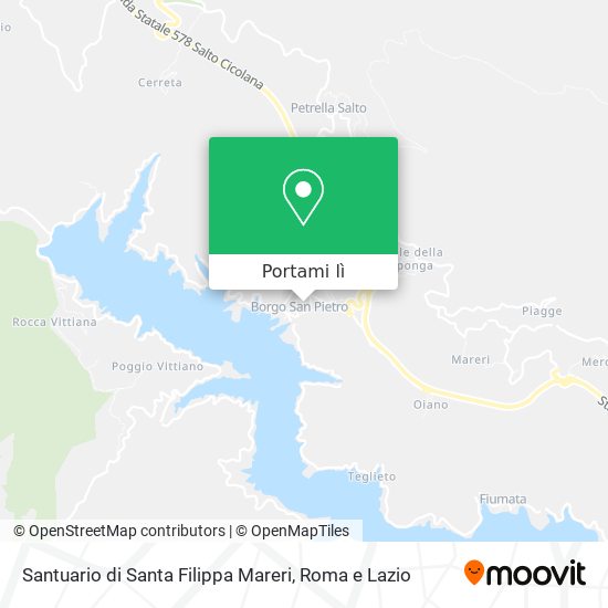 Mappa Santuario di Santa Filippa Mareri