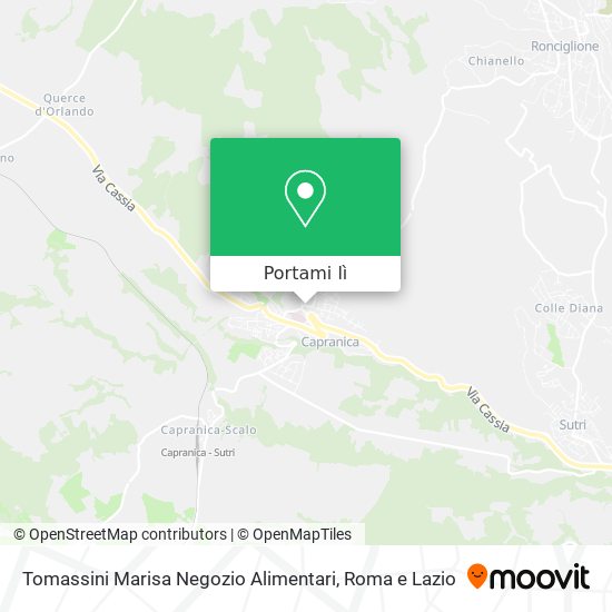 Mappa Tomassini Marisa Negozio Alimentari