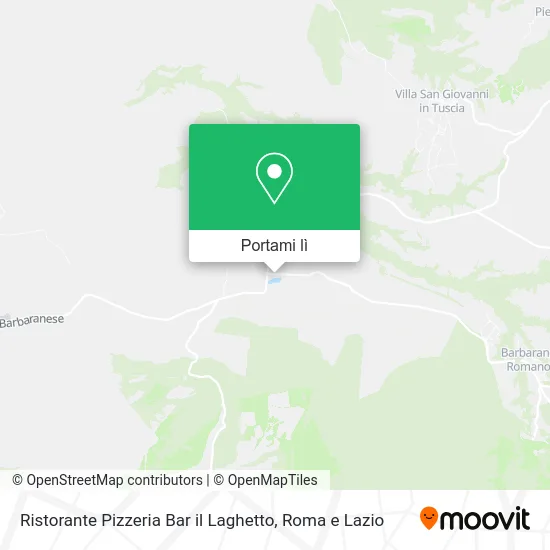 Mappa Ristorante Pizzeria Bar il Laghetto