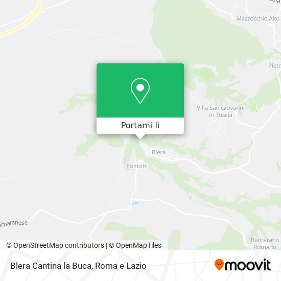 Mappa Blera Cantina la Buca