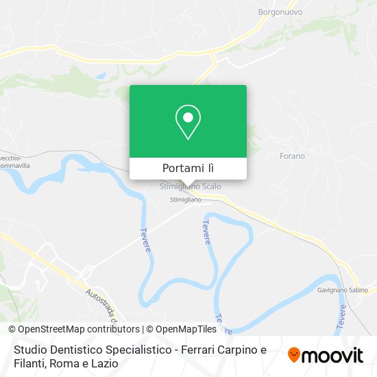 Mappa Studio Dentistico Specialistico - Ferrari Carpino e Filanti