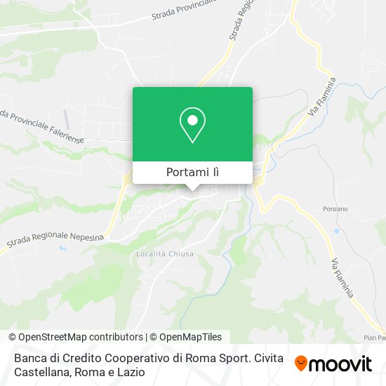 Mappa Banca di Credito Cooperativo di Roma Sport. Civita Castellana