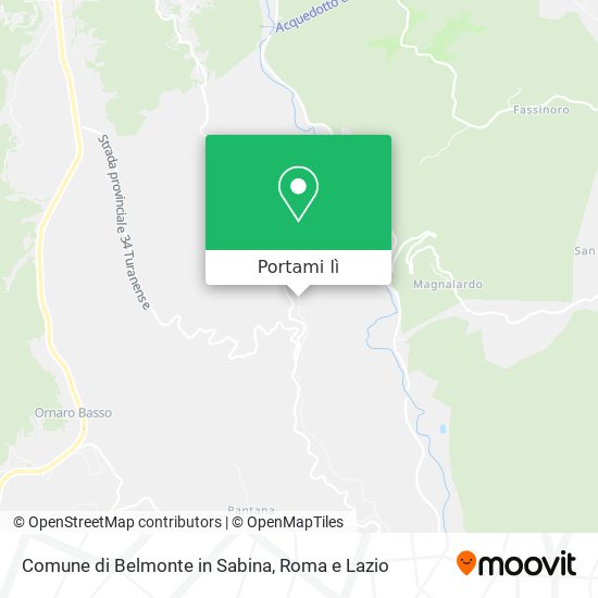 Mappa Comune di Belmonte in Sabina