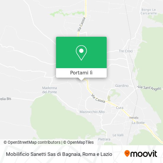 Mappa Mobilificio Sanetti Sas di Bagnaia