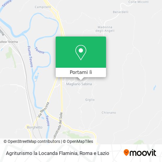 Mappa Agriturismo la Locanda Flaminia
