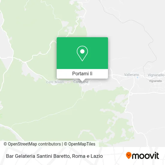 Mappa Bar Gelateria Santini Baretto