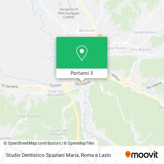 Mappa Studio Dentistico Spaziani Maria