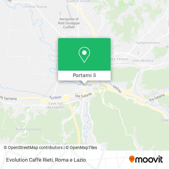 Mappa Evolution Caffè Rieti