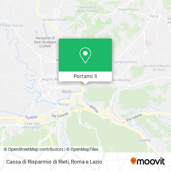 Mappa Cassa di Risparmio di Rieti