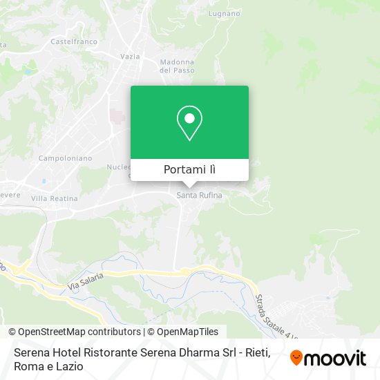 Mappa Serena Hotel Ristorante Serena Dharma Srl - Rieti