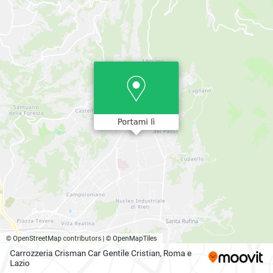 Mappa Carrozzeria Crisman Car Gentile Cristian