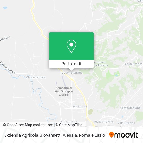 Mappa Azienda Agricola Giovannetti Alessia