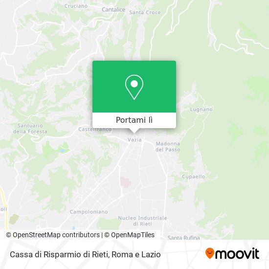 Mappa Cassa di Risparmio di Rieti