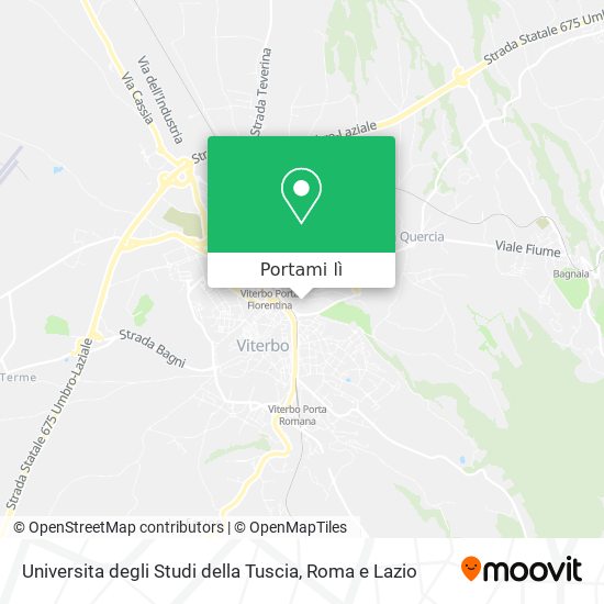 Mappa Universita degli Studi della Tuscia