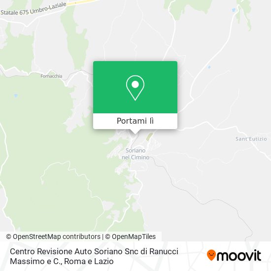 Mappa Centro Revisione Auto Soriano Snc di Ranucci Massimo e C.