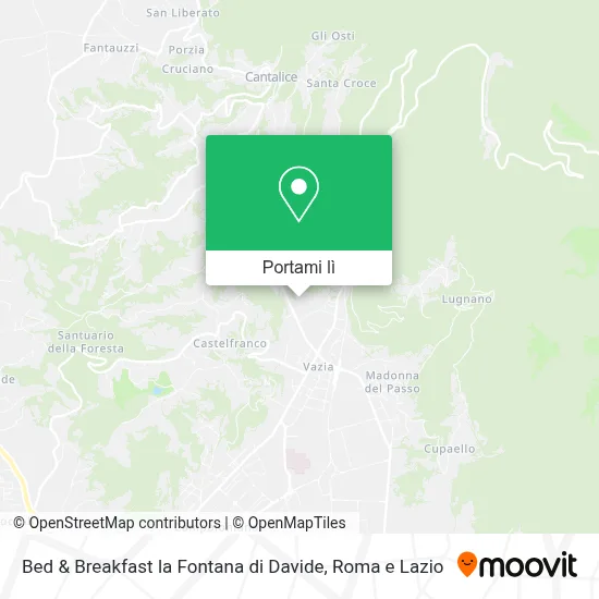 Mappa Bed & Breakfast la Fontana di Davide