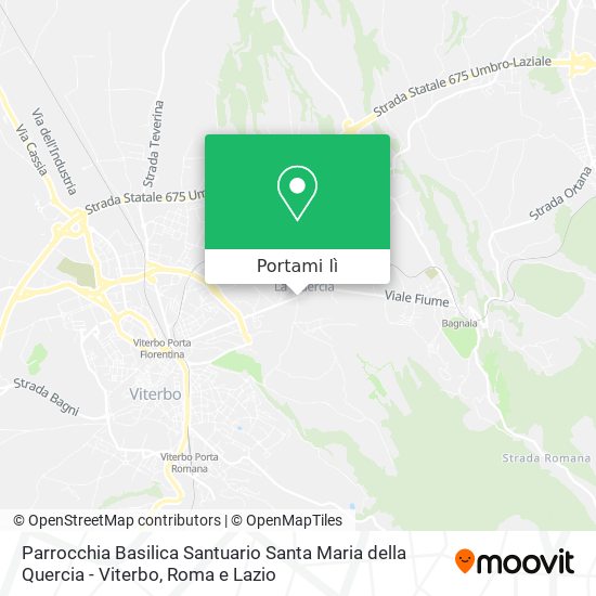 Mappa Parrocchia Basilica Santuario Santa Maria della Quercia - Viterbo