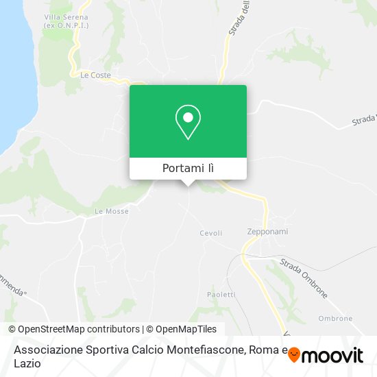 Mappa Associazione Sportiva Calcio Montefiascone