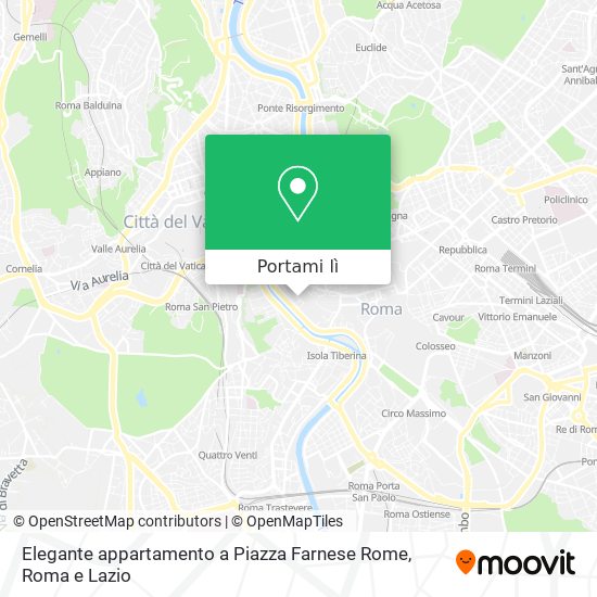 Mappa Elegante appartamento a Piazza Farnese Rome