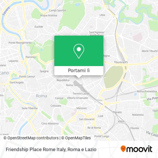 Mappa Friendship Place Rome Italy